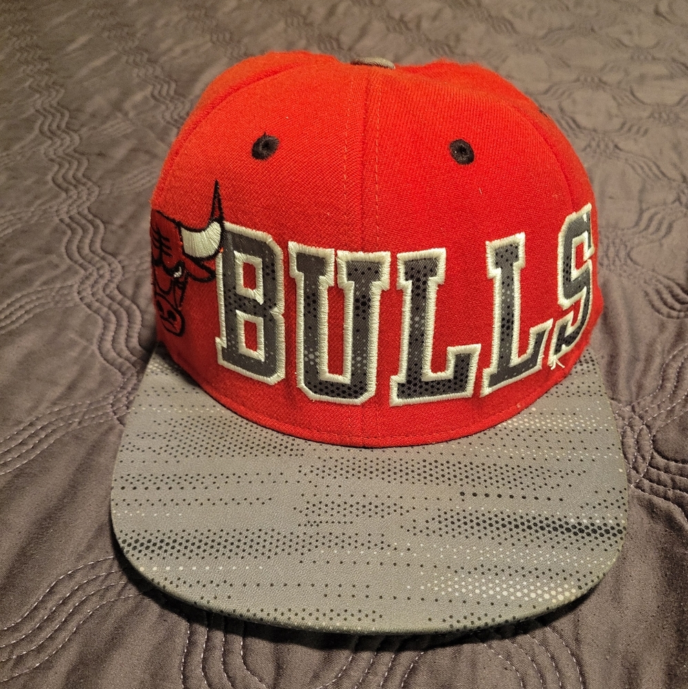 Adidas Red and Gray Chicago Bulls Hat